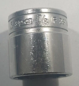 SNAP ON F281, 3/8" DRIVE, 7/8" SOCKET, SHALLOW, 12 POINT. - Picture 1 of 10