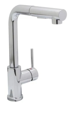 Newport Brass Bronwen / RH Arc Polished Nickel Pull Down Kitchen Faucet NEW - Image 1 of 4