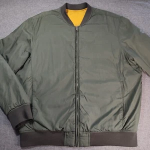 Men's Timberland Reversible Puffer Jacket XL Dark Green Brown Tan - Picture 1 of 21