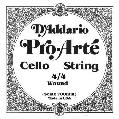 Daddario Cello Pro-Arte 4/4 Single Strings - Light, Medium and High Tensions