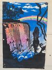 1971 Victoria Falls Pro Art Blacklight  Woman at Waterfall 28" x 42" Poster #131