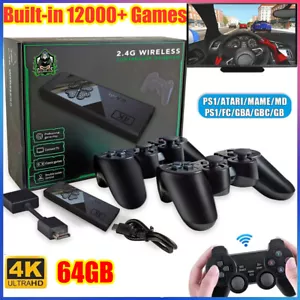 4K HDMI Nostalgia Game Stick 20,000+ Games +2* Dual 2.4G Wireless Controllers US - Picture 1 of 14