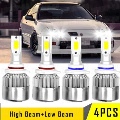 6000K Front LED Headlight Bulbs For Acura Integra 1994-2001 High & Low Beam x4 - Image 1 of 4