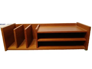 Danish Teak 23.5" Mobelfabrik Desk Organizer Storage Denmark Mid Century Modern - Picture 1 of 18