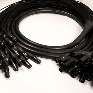 Van Damme Nero Serie Multicore Telaio Fase Serpentina. Bilanciato Femmina Maschi - Picture 1 of 8