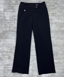 New Directions Pants Womens 6 Black Straight Casual - Picture 1 of 11
