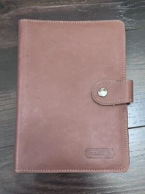 Coach Day Planner Brown Leather Vintage Agenda Organizer Cover Sleeve - Image 1 of 4
