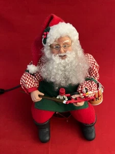 "Juguetes de pintura animados de Papá Noel 1995 vintage - 13"" de alto - creaciones navideñas" - Imagen 1 de 19