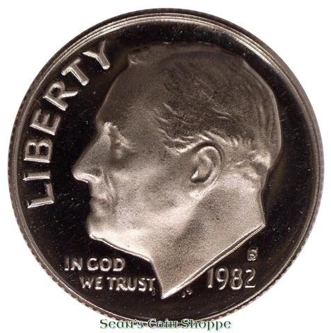 1982 S Roosevelt Dime 10C Gem Deep Cameo Proof San Francisco Free Shipping! Cover