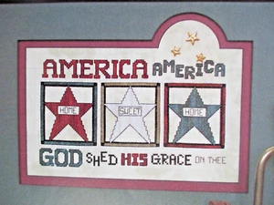 Patriotic Americana - Magazine cross stitch pattern - America God Shed His Grace - Picture 1 of 1
