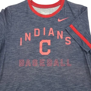 Cleveland Indians The Nike Tee T Shirt Womens L Large Dri Fit Guardians #L47 - Picture 1 of 7