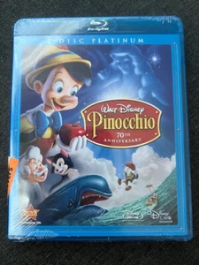Disney Pinocchio 70th Anniversary Platinum Edition 2-Disc Blu-Ray DVD New Sealed - Picture 1 of 1