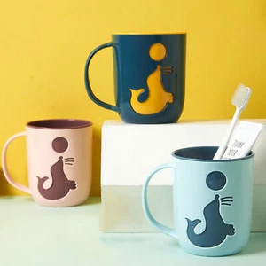450ml Toothbrush Cup with Handle Brush Teeth Travel Mouthwash Mug Cup Pp - Picture 1 of 13