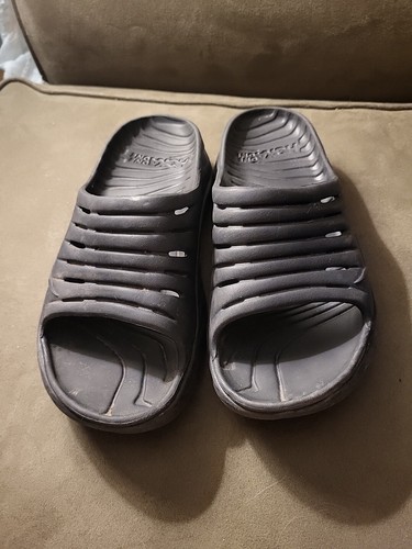 HOKA ONE ONE Sandali neri comfort Hoka One Ora Recovery Slides da donna taglia 10 ammortizzati