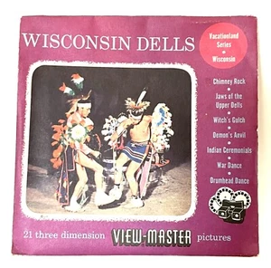 Wisconsin Dells 3 Vtg View-Master reels  21 - 3 Dimension 1954 Sawyers War Dance - Picture 1 of 2