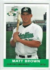2002 Clinton LumberKings (Class A-Montreal Expos) Matt Brown