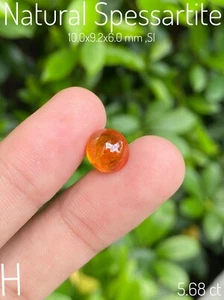“5.68 Carat Natural Fanta Spessartite Garnet Cabochon – Vivid Orange Gemstone” - Picture 1 of 4