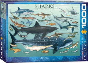 Sharks 1000 piece jigsaw puzzle by Eurographics 680mm x 480mm - Picture 1 of 2
