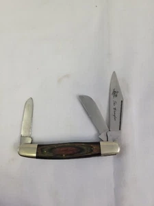 VINTAGE FROST CUTLERY SURGICAL STEEL JAPAN THE WRANGLER 3 BLADE POCKET KNIFE - Picture 1 of 6