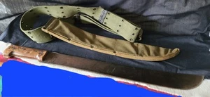 WWII Machete & Scabbard S.FROEHLICH CO INC. 1943 18" Blade Incl. Military Belt G - Picture 1 of 11