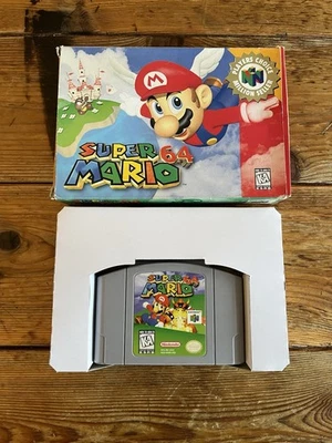 Super Mario 64 Nintendo 64 N64 In Original Box w/ Box Protector No Manual - Image 1 of 4