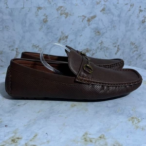 Guess Adlers Mens Size 10.5M Shoes Brown Vegan Comfort Mocassin Horsebit Loafers - Picture 1 of 10