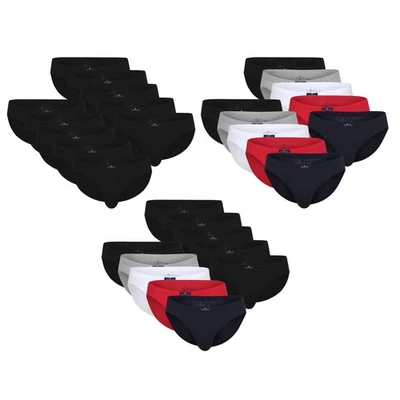 TOM TAILOR Slip Pour Hommes, Pack De 10 - Mini Slip, Basique, Uni - Photo 1/4