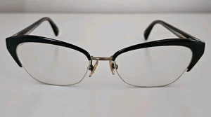 MIU MIU VMU50L 52-17 LAX-101 140 BLACK Gold Italy EYEGLASS Frames Cat Eye. - Picture 1 of 10