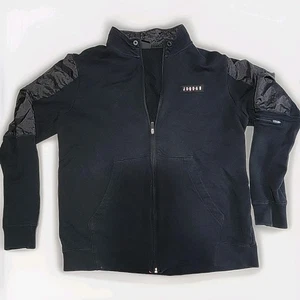 Chaqueta De Colección Air Jordan Para Hombres Extra Grande Negra Cremallera Completa Pista Nike Jumpman Ventilada - Imagen 1 de 23
