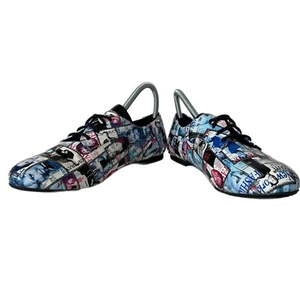 Kalli Damen Größe 9 Pop Art Grafik Mode Magazin Schnürschuhe Schuhe - Bild 1 von 9