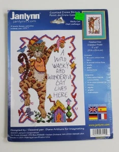 BRANDNEU ~ Janlynn 'Wacky Cat' gezähltes Kreuzstich-Set #27-110 neu - Bild 1 von 7