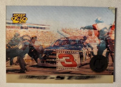 1996 SPEED FLIX PIT STOP ARTISTS PROOF DALE EARNHARDT SR INSERT NASCAR CARD #37 - Image 1 of 2