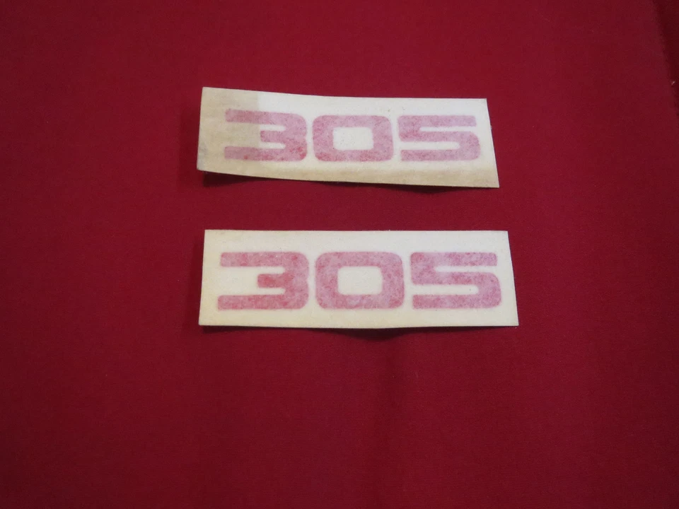 CHEVROLET CAMARO CORVETTE MONTE CARLO CHEVELLE NOVA 305 HOOD SCOOP DECALS RED 2X - Image 1 of 1