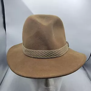 Cappello Fedora Dorfman Pacific Brown Lana Fedora Indiana Jones Made in USA - Foto 1 di 11