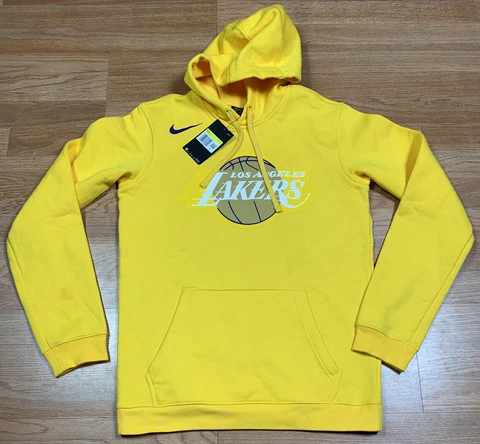 NWT'S Nike Los Angeles Lakers NBA Hoodie Sweatshirt Men's Small Yellow Cover