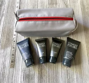 Clinique for Men (2) Face Scrub Exfoliant and (2) Charcoal Face wash with Case - Picture 1 of 12