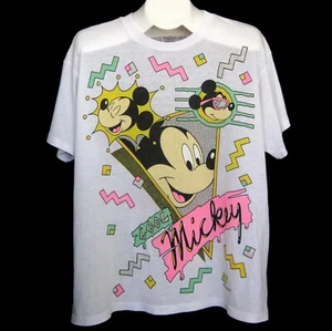Mickey Mouse T Shirt Vintage Cool Mickey Disney One Size USA Vintage 80s - Picture 1 of 12