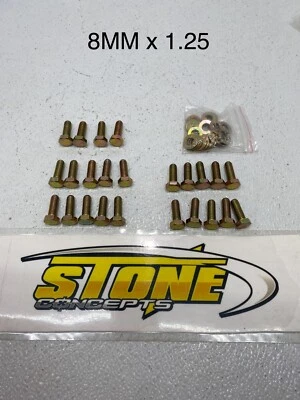 (24) 8mm x 1.25 Beadlock Bolts KMC STI Raceline System 3 WHEEL RIM