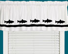 Trout Fish Window Valance Curtain in Your Choice of Colors 
