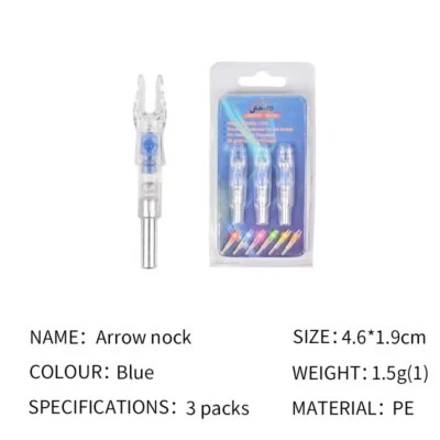 6/12pcs LED Automatic Lighted Nock for Arrows 0.244"/6.2mm ID Arrow Nock Tail - Image 1 of 4