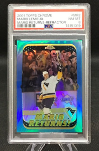 2001-02 Topps Chrome MARIO LEMIEUX Returns REFRACTOR #MR2 PSA 8 POP 2!!!