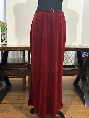 CAROLE LITTLE женщин Corp Core польский Core богемный Core бархата красный юбка SZ M - Изображение 1 из 4
