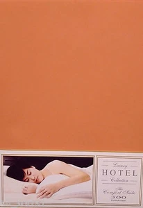 JUEGO DE FUNDAS DE EDREDÓN TAMAÑO SUPER KING HOTEL ALGODÓN EGIPCIO 300 HILOS NARANJA OSCURO - Imagen 1 de 2