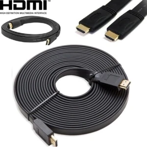 Premium HDMI M-M Cable 25FT 30FT 50FT Flat Golf Plated PS4 Xbox One 3D HDTV PC - Picture 1 of 6