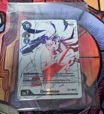 Omnimon BT1-084 SR Alt Art Double Diamond Holo Digimon Card Ghost Rare