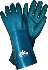 MCR Safety 9794 Chemical Resistant Gloves, Nitrile Coated, Blue Large, 12 Pairs