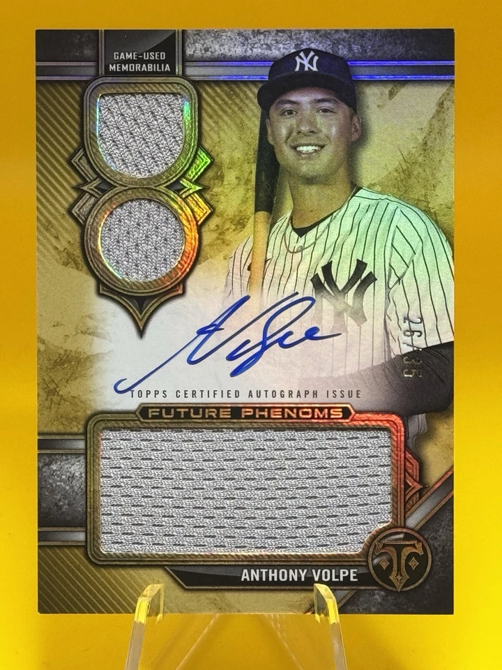 2024 Triple Threads Anthony Volpe Gold 26/35 Future Phenoms Auto & Relic Yankees - Image 1 of 2