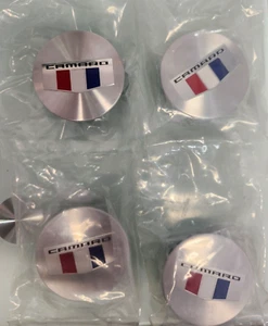 2016-2019 Camaro Genuine GM Silver Heritage Logo Center Caps Set Of 4 19352505 - Picture 1 of 4