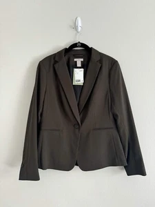 H&M Dark Green Blazer Size Medium NWT - Picture 1 of 2