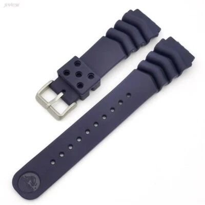 18mm 20mm 22mm Silicone Strap for Seiko Watch Band Waterproof Sport Rubber - Image 1 of 4